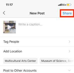 How to upload Instagram video